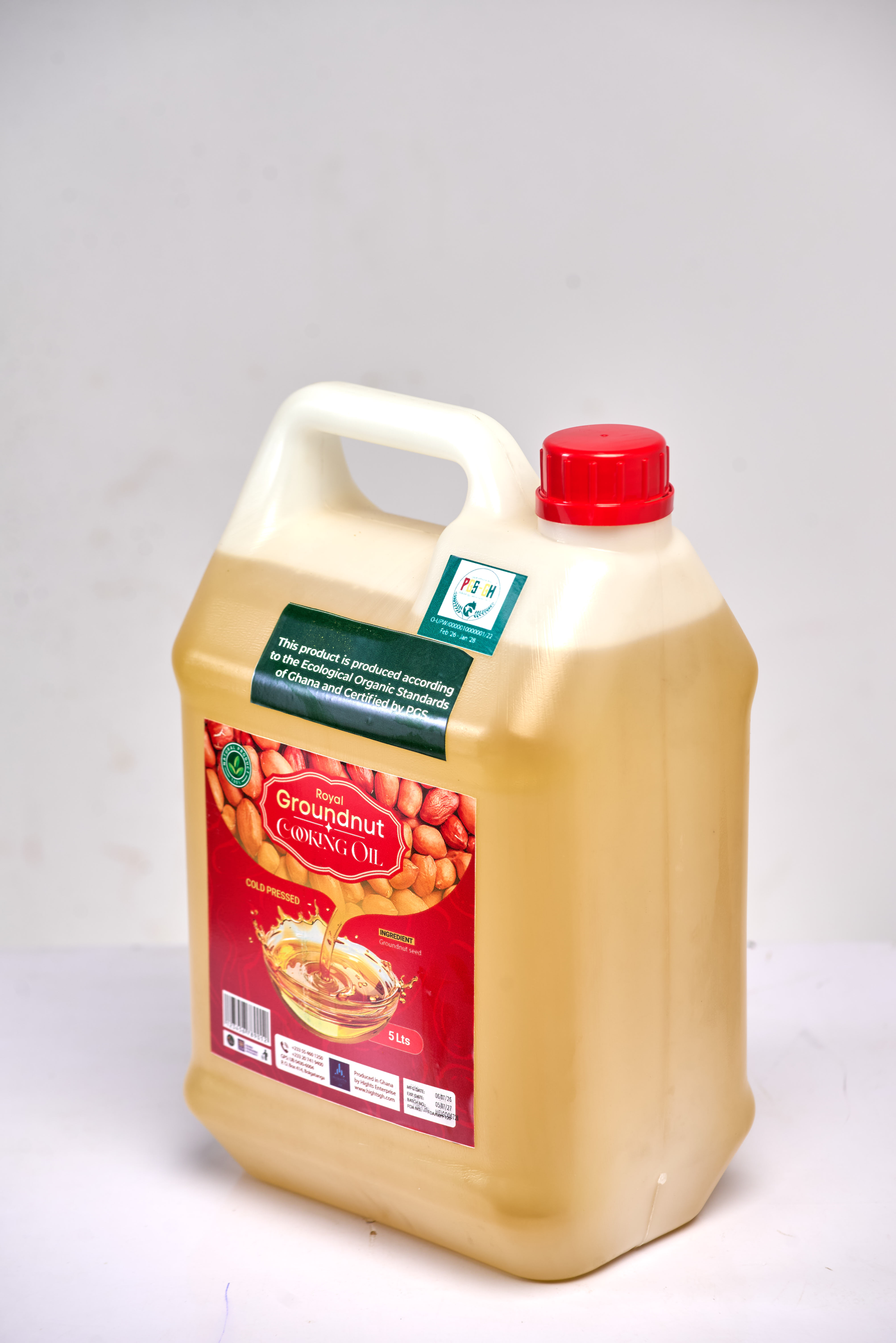 Royal Cold Pressed Groundnut Cooking Oil (5 Liter)