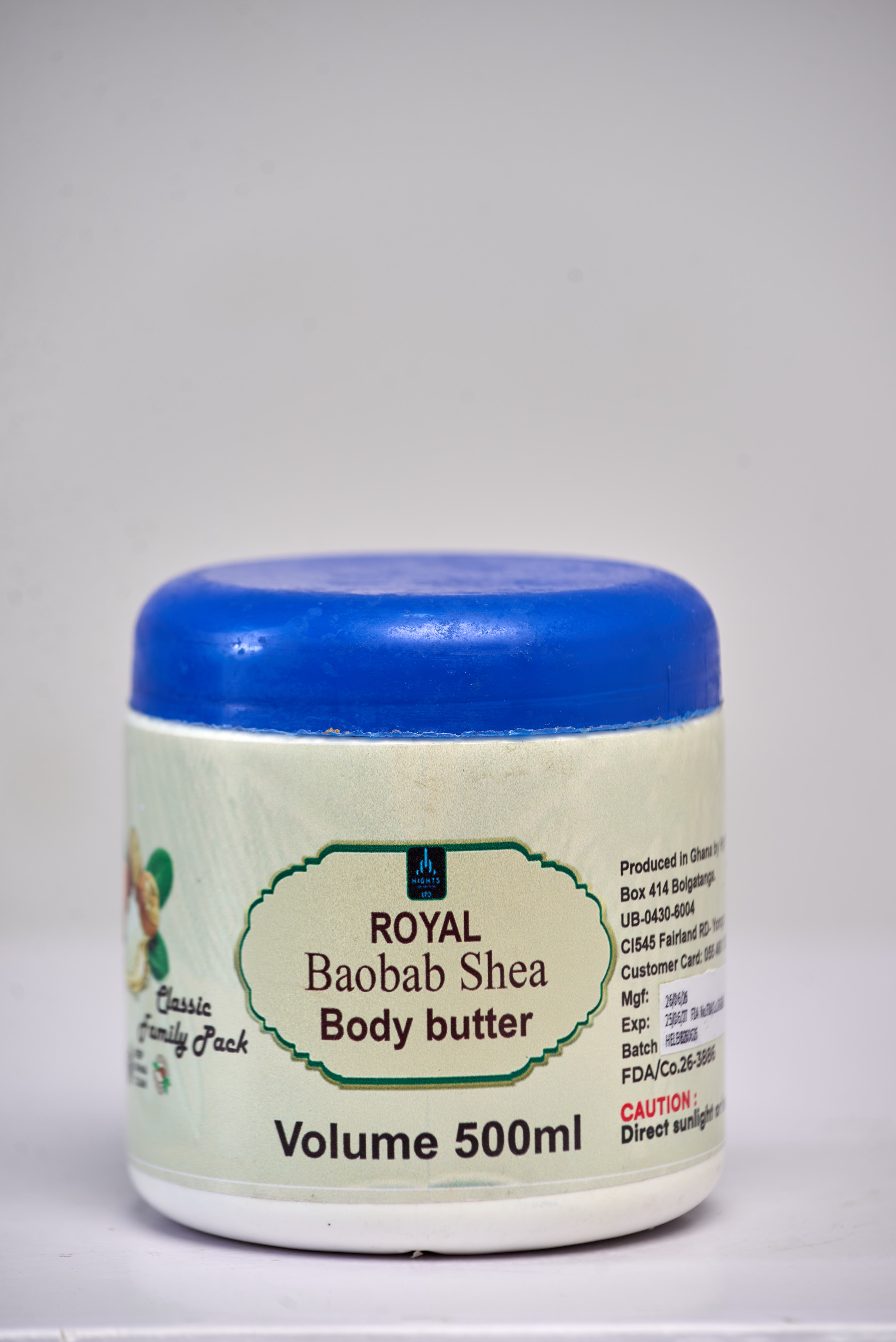 Royal Baobab Shea Body Butter (500g)